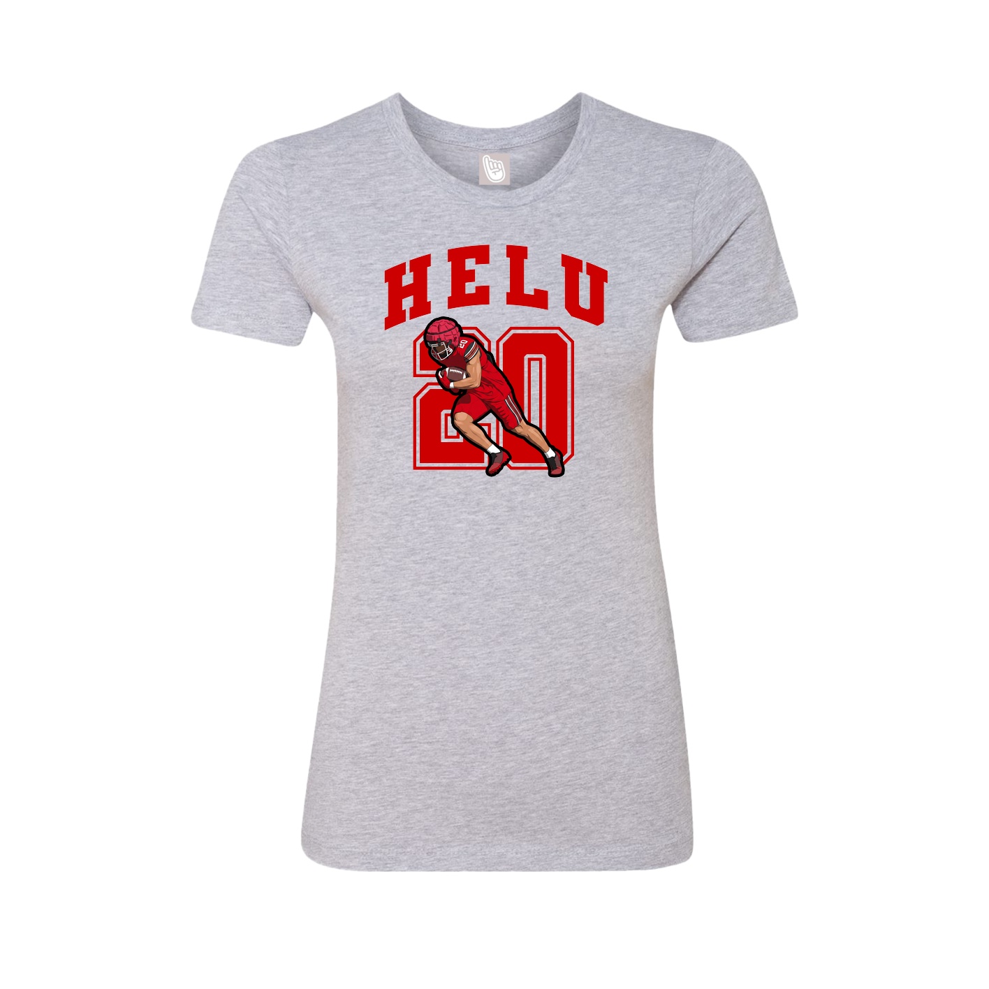 Fitted Women's Tee — Number in Grey