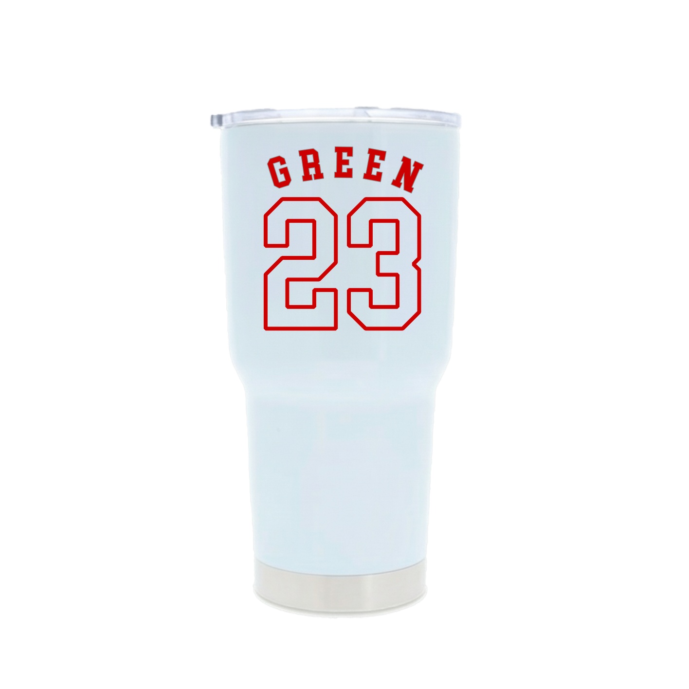 30oz Stainless Steel Tumbler — Shirsey Arch in White