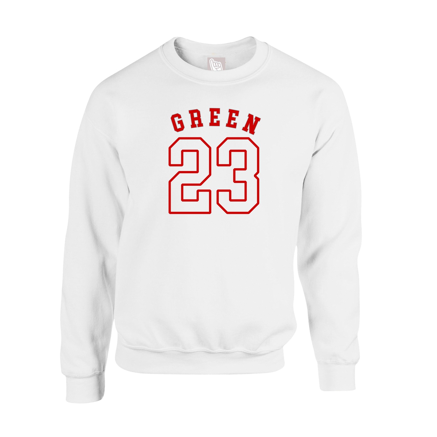 Fleece Crew — Shirsey Arch in White