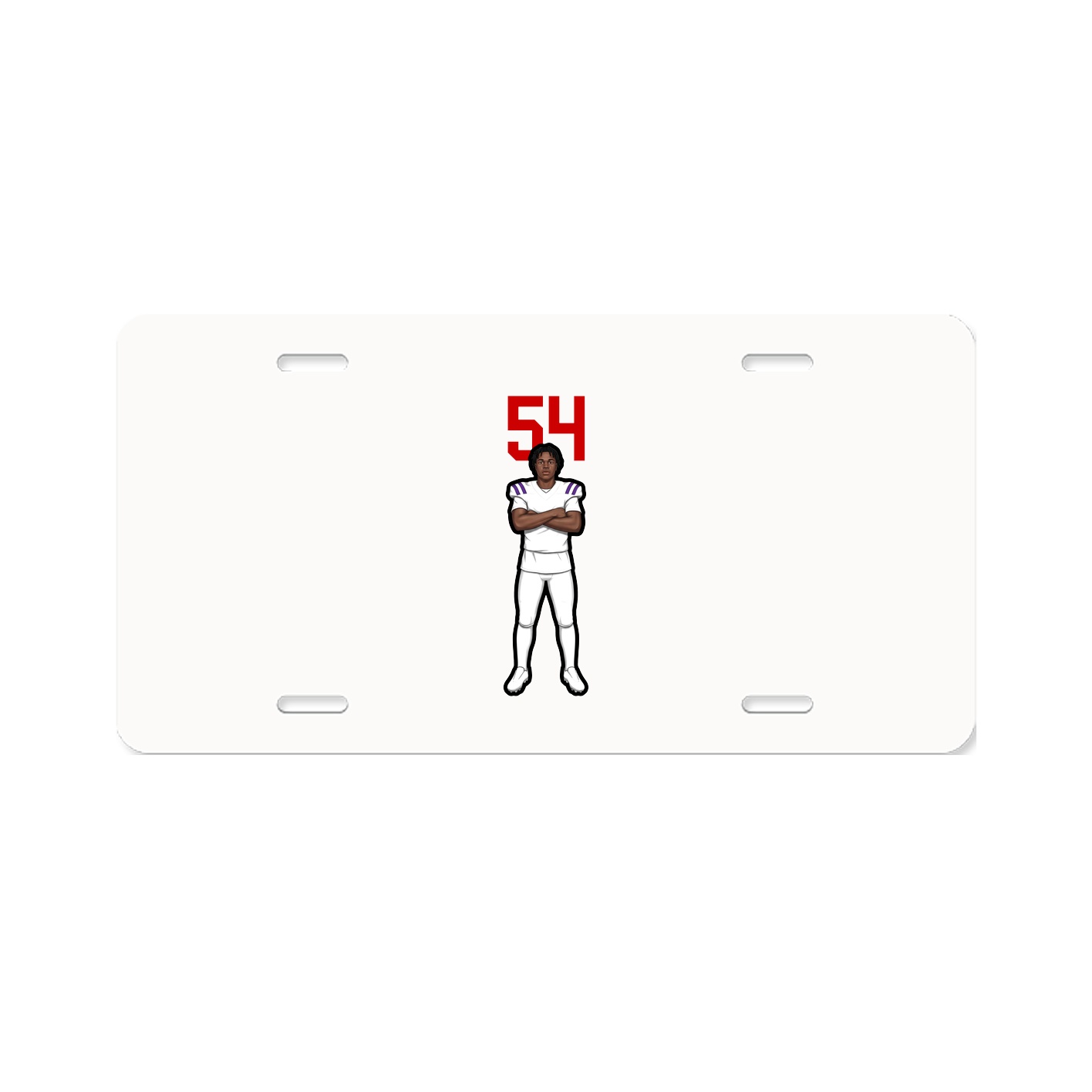 License Plate — Number Top in Classic
