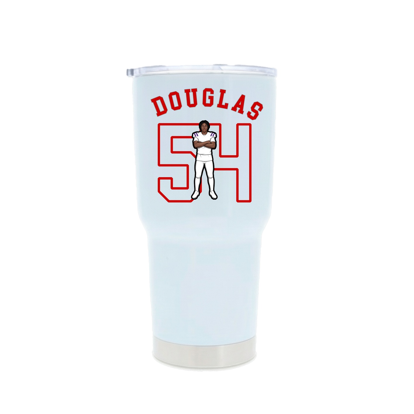 30oz Stainless Steel Tumbler — Shirsey Arch in White