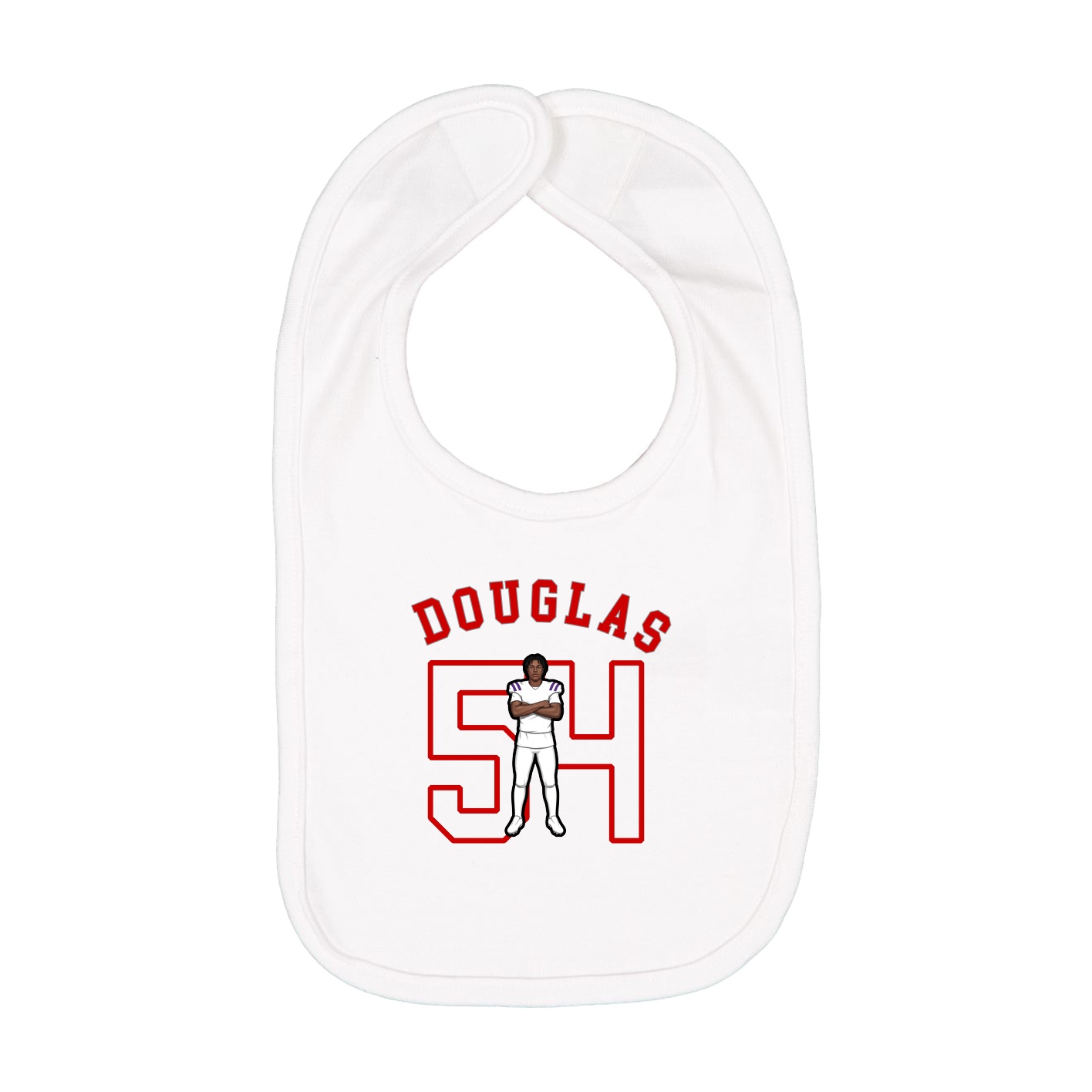 Infant Bib — Shirsey Arch in White