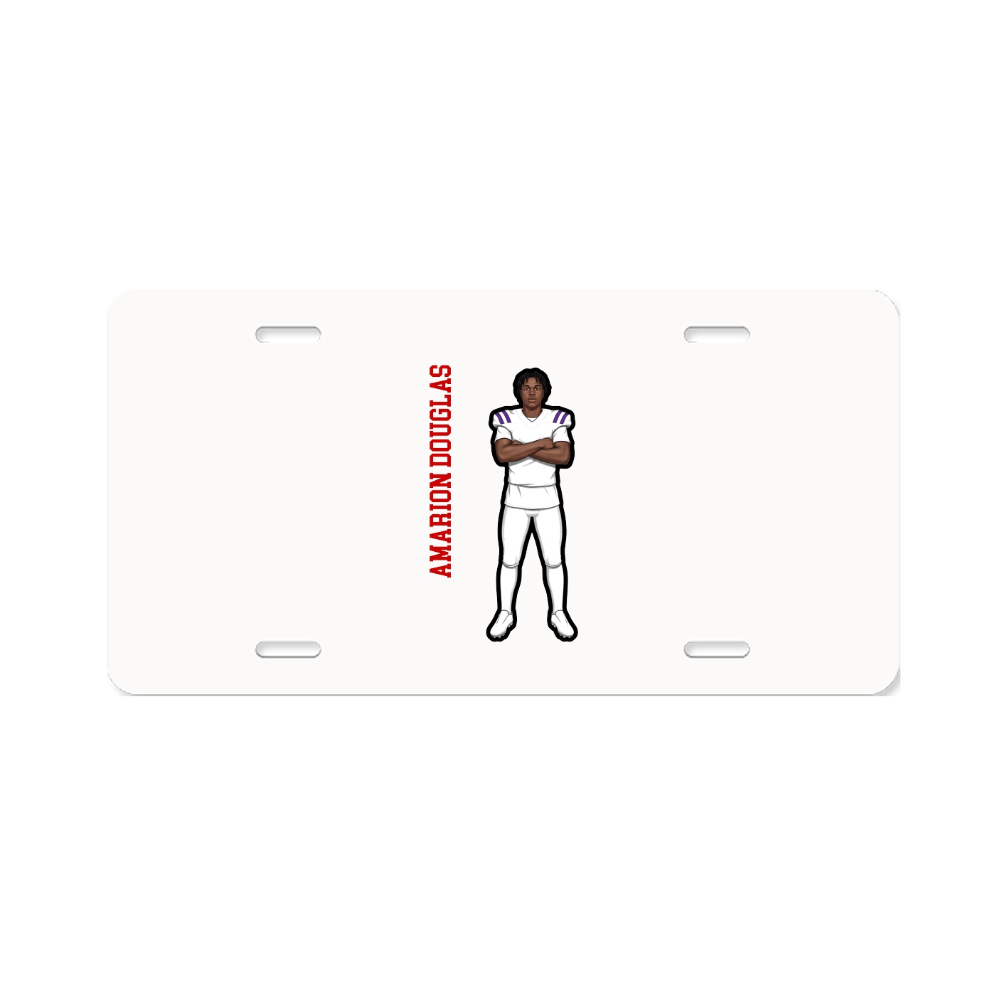 License Plate — Name Vertical in Classic