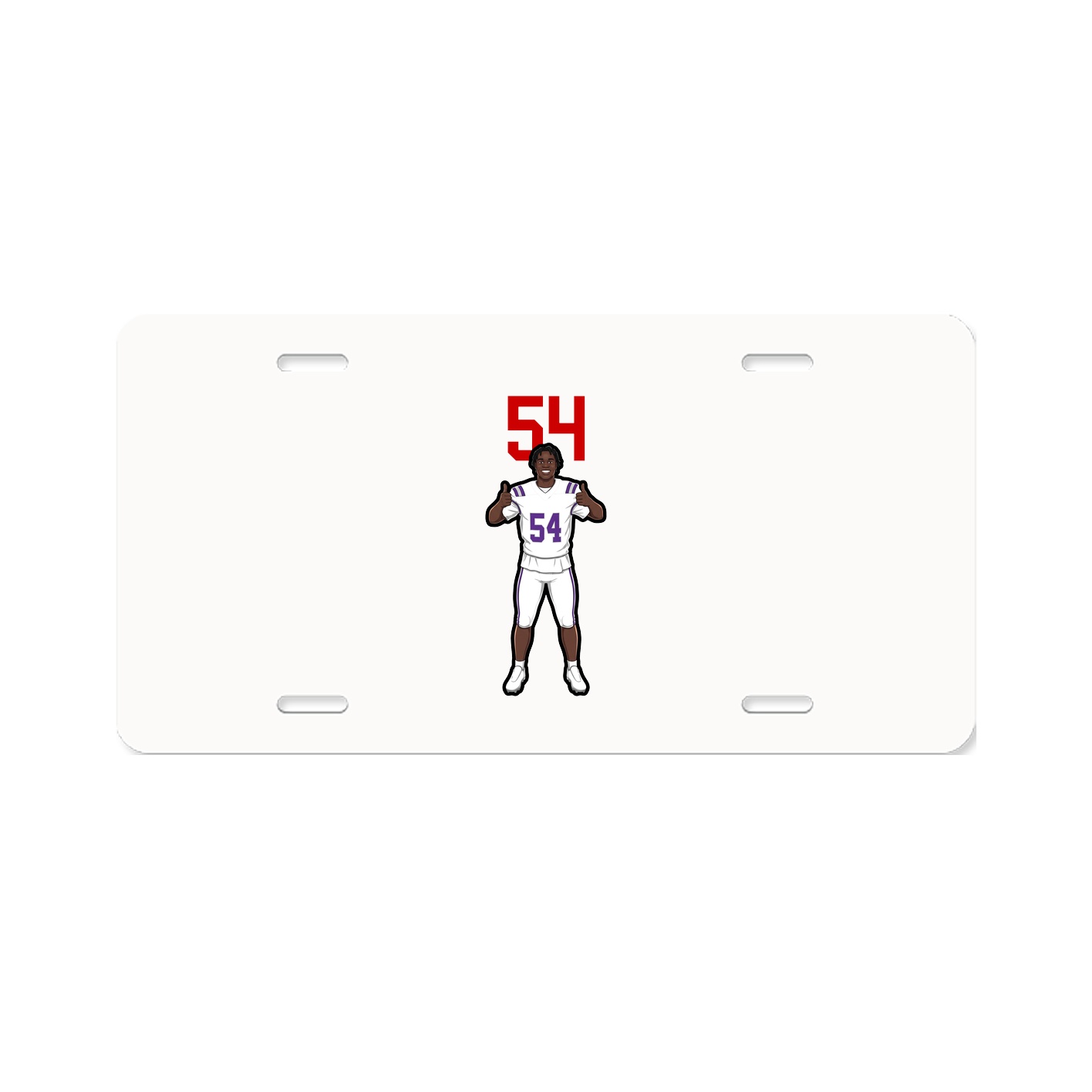 License Plate — Number Top in Classic