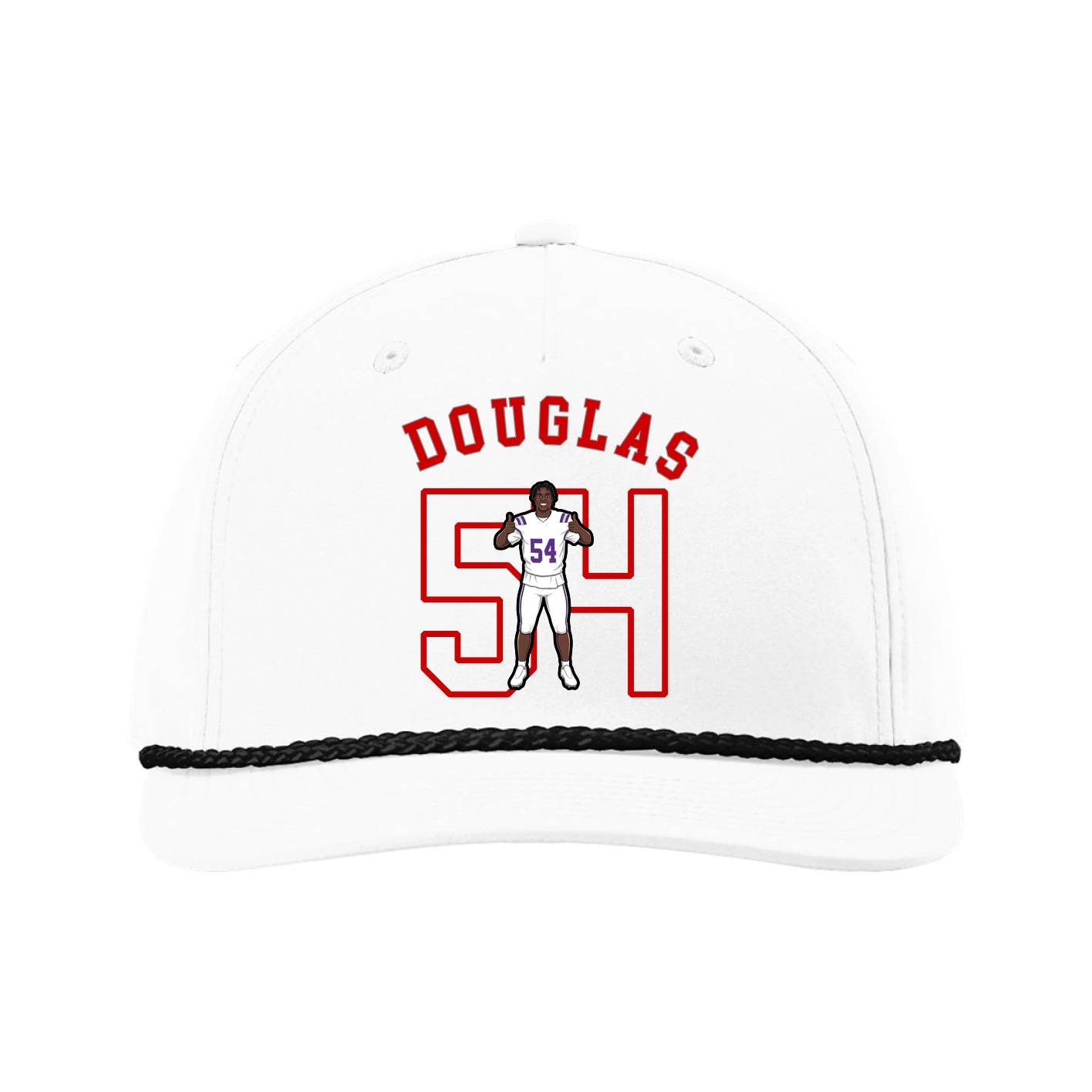 Five-Panel Classic Rope Cap — Shirsey Arch in White