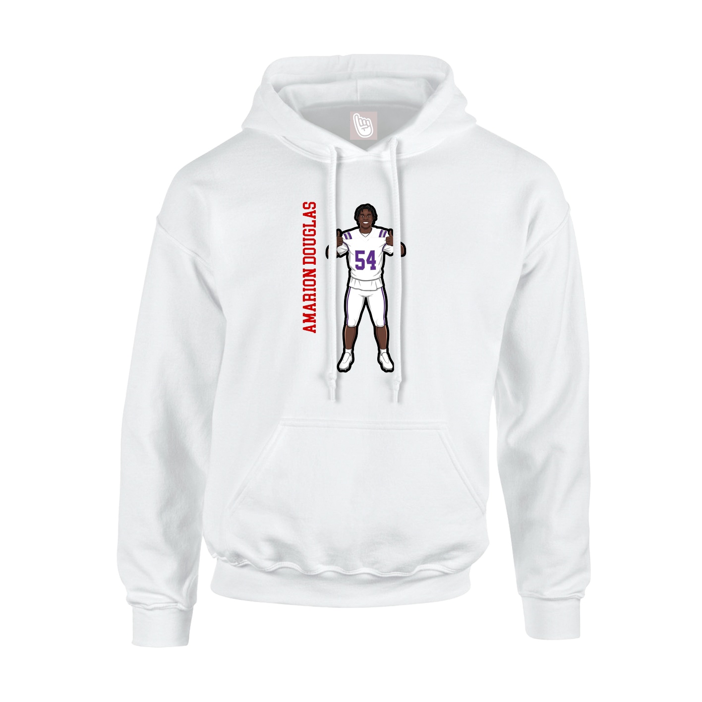 Hoodie — Name Vertical in White