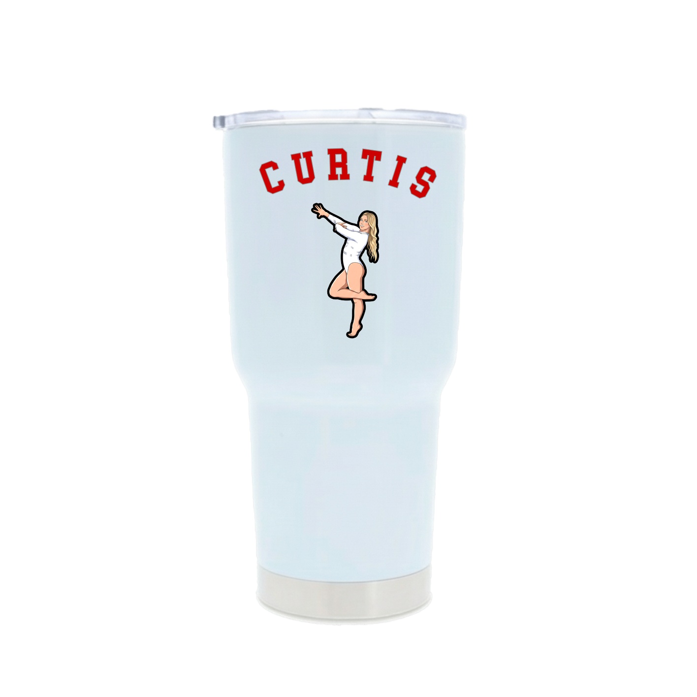 30oz Stainless Steel Tumbler — Shirsey Arch in White