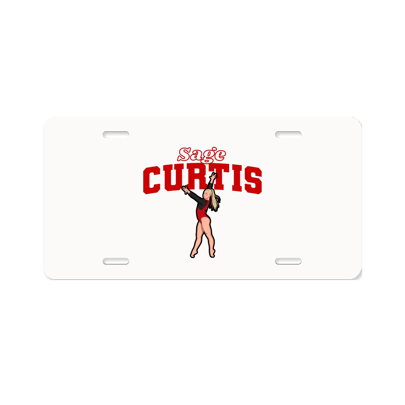 License Plate — Name Arch in Classic