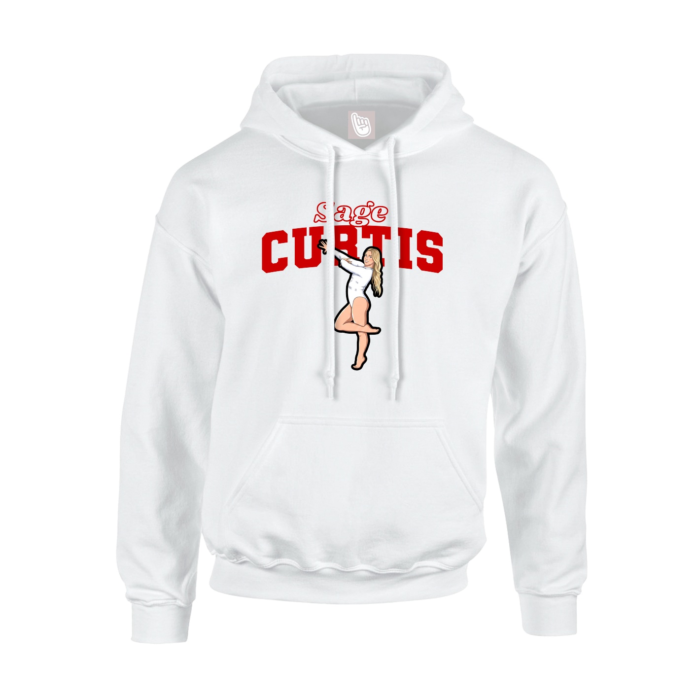Hoodie — Name Arch in White
