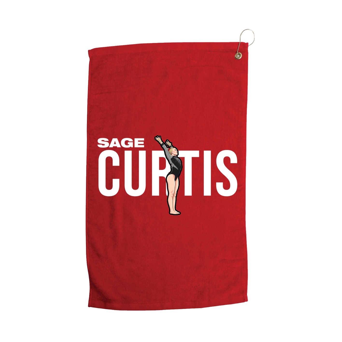 Golf Towel — Player Name in Red