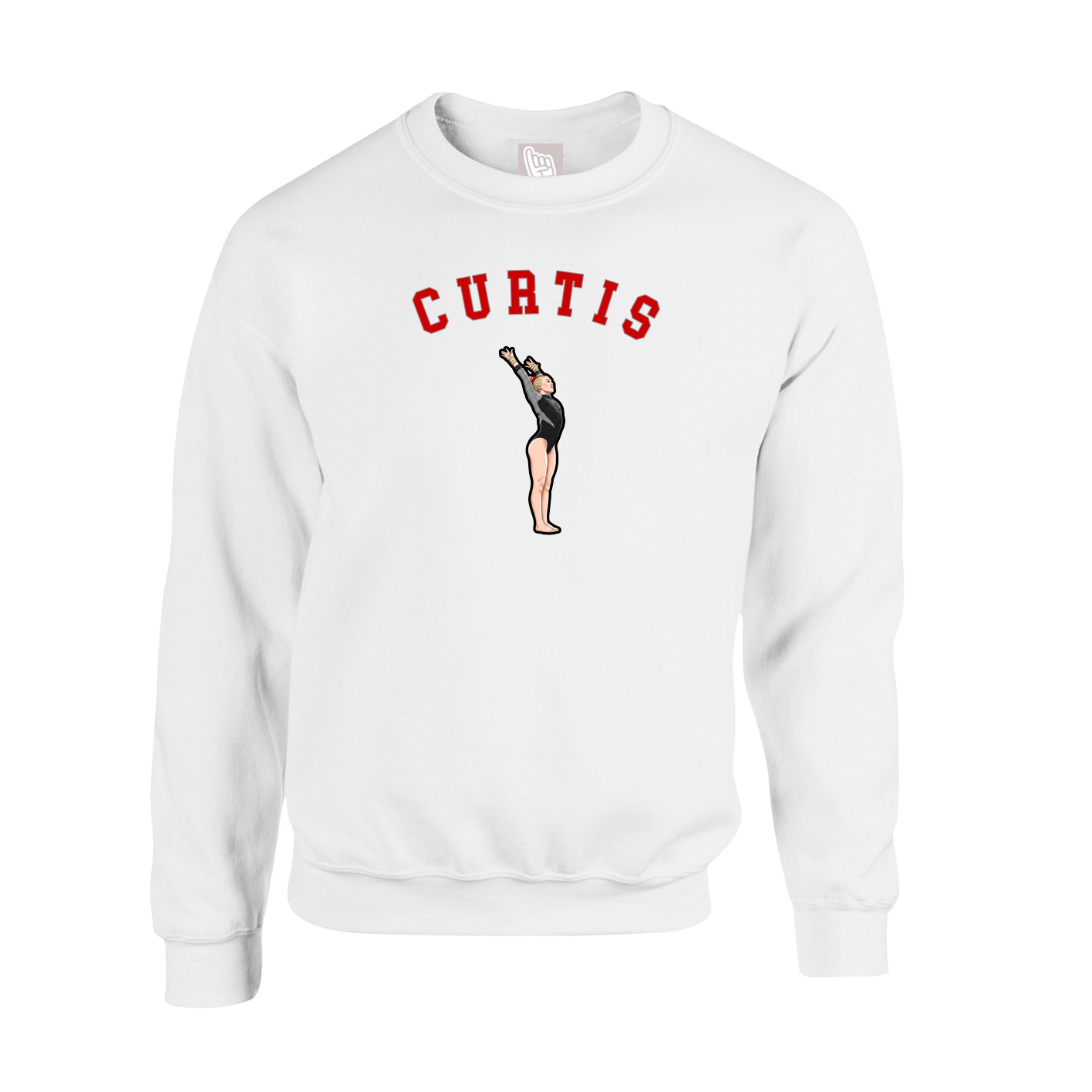 Fleece Crew — Shirsey Arch in White
