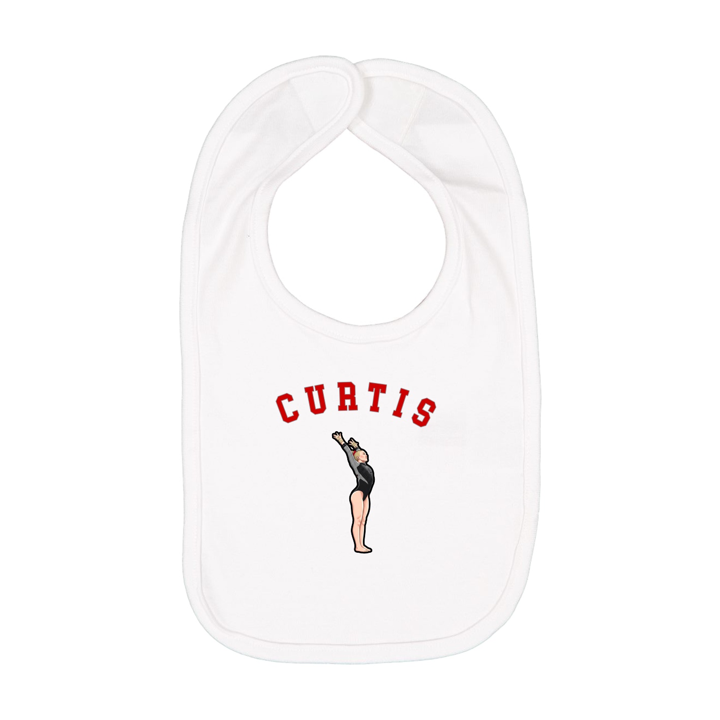 Infant Bib — Shirsey Arch in White