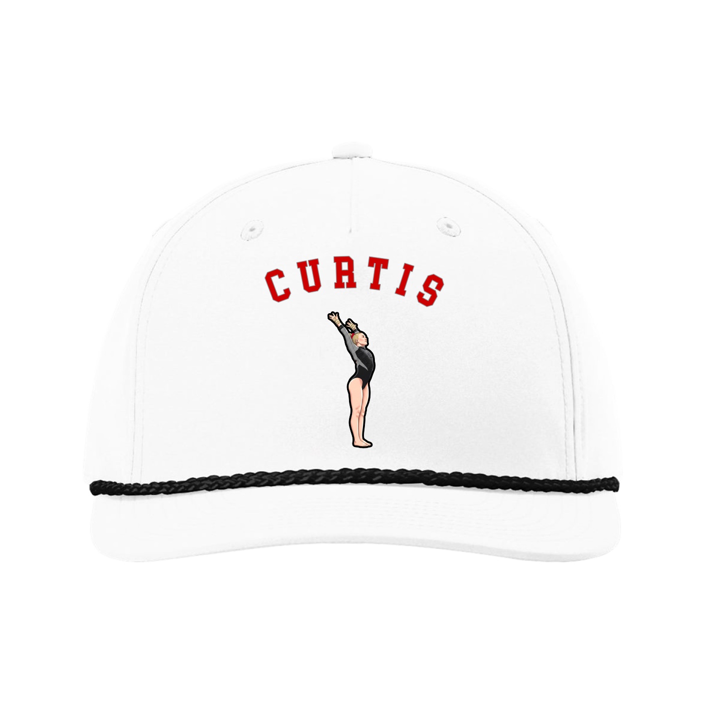 Five-Panel Classic Rope Cap — Shirsey Arch in White