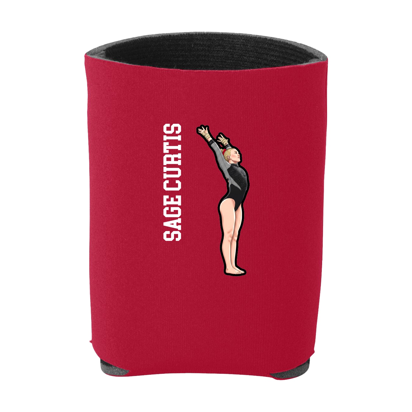 Can Holder — Name Vertical in Red