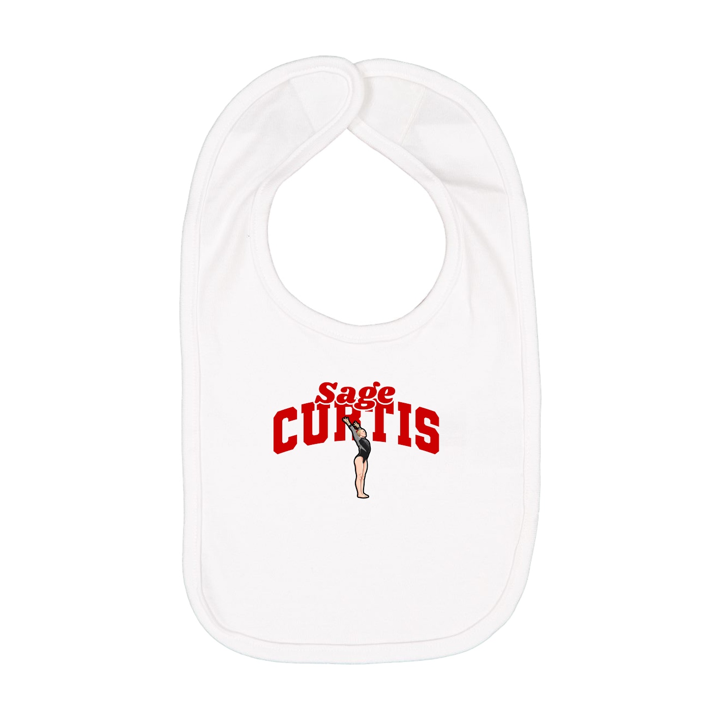 Infant Bib — Signature Arch in White