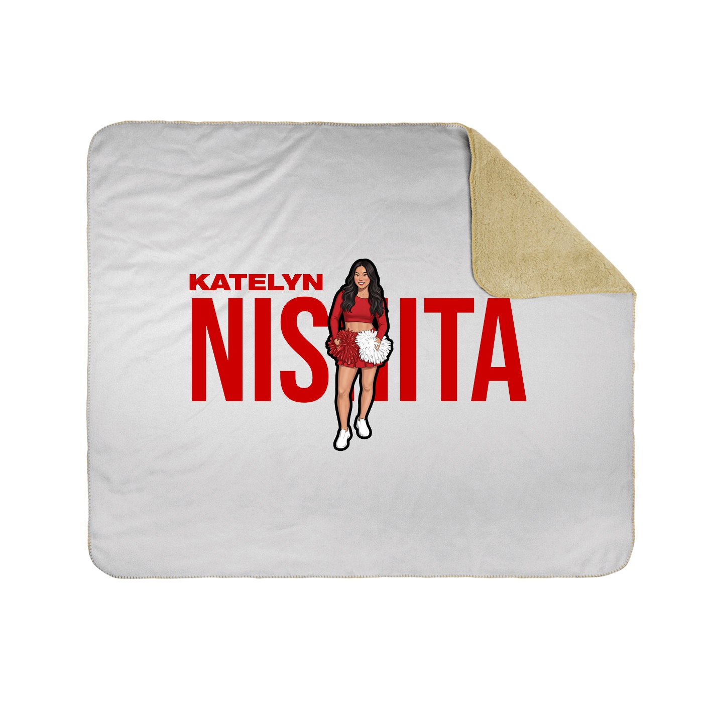 Throw Blanket — Player Name in White