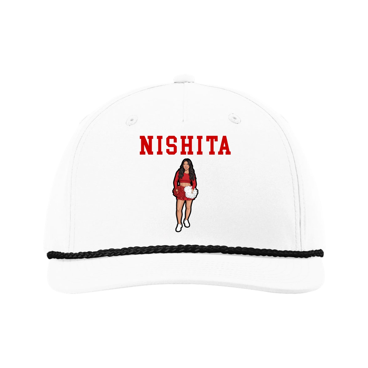 Five-Panel Classic Rope Cap — Shirsey in White