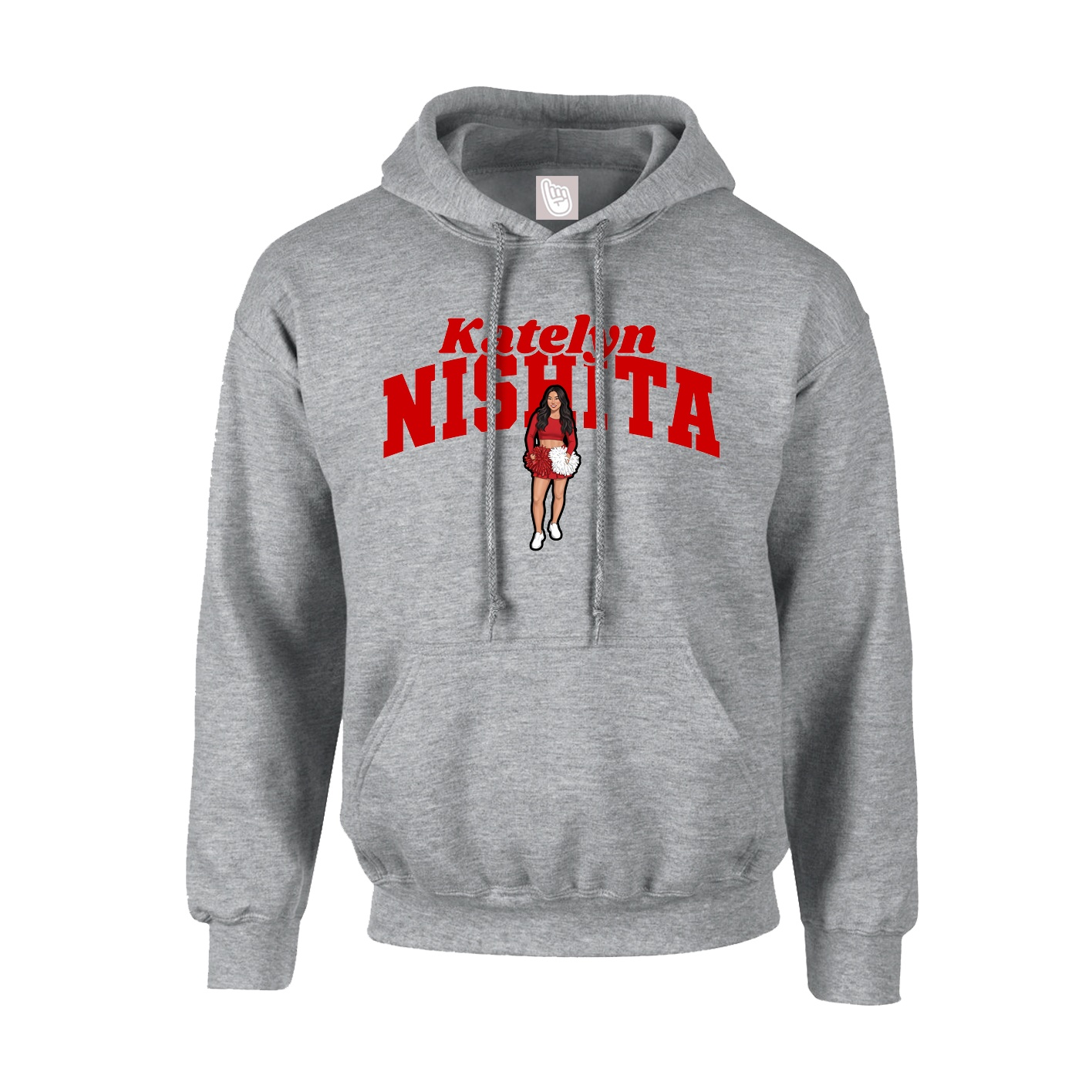 Youth Hoodie — Signature Arch in Grey