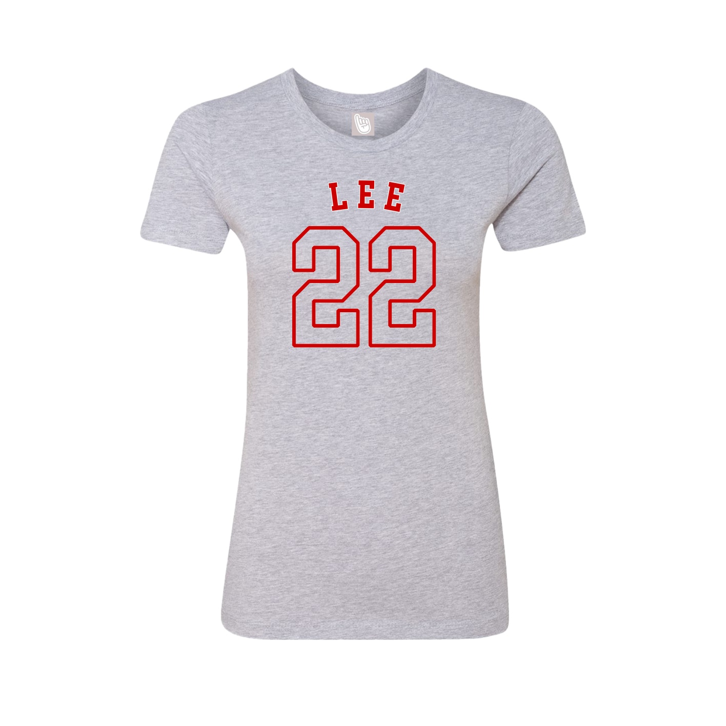 Fitted Women's Tee — Shirsey Arch in Grey