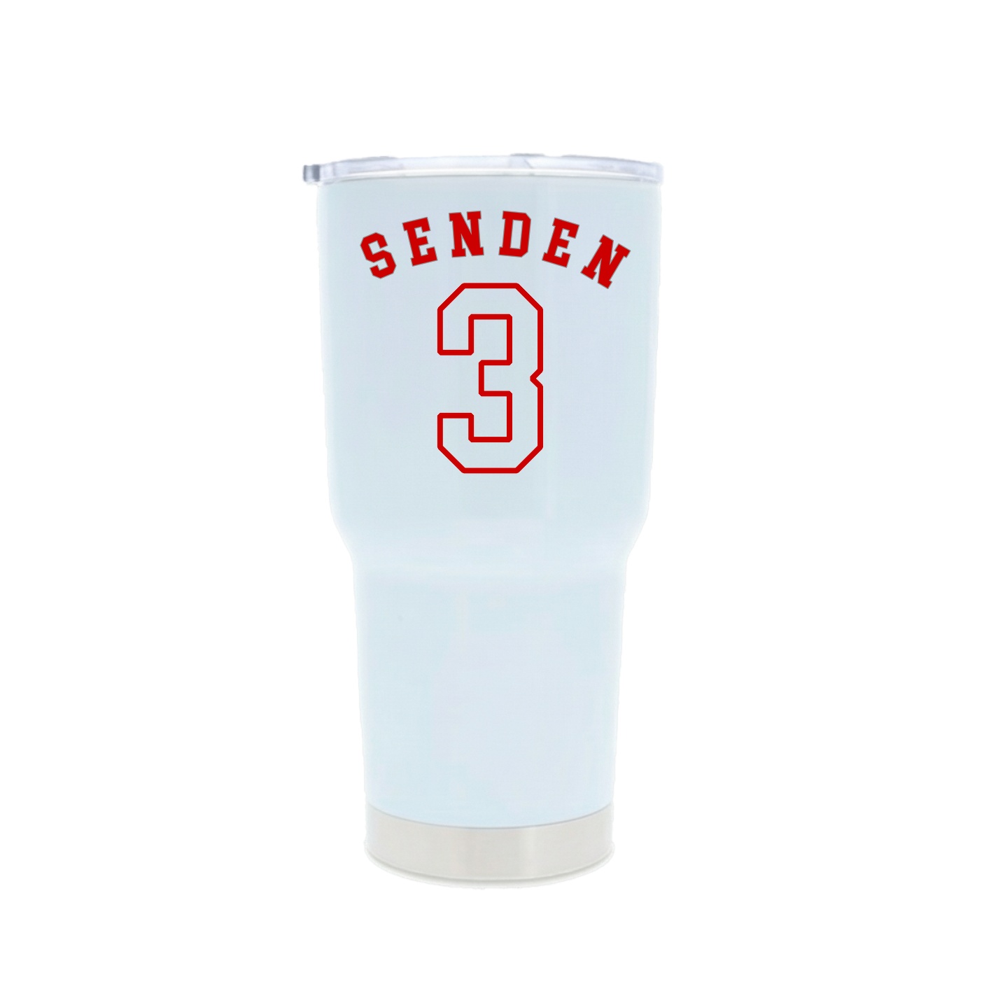 30oz Stainless Steel Tumbler — Shirsey Arch in White