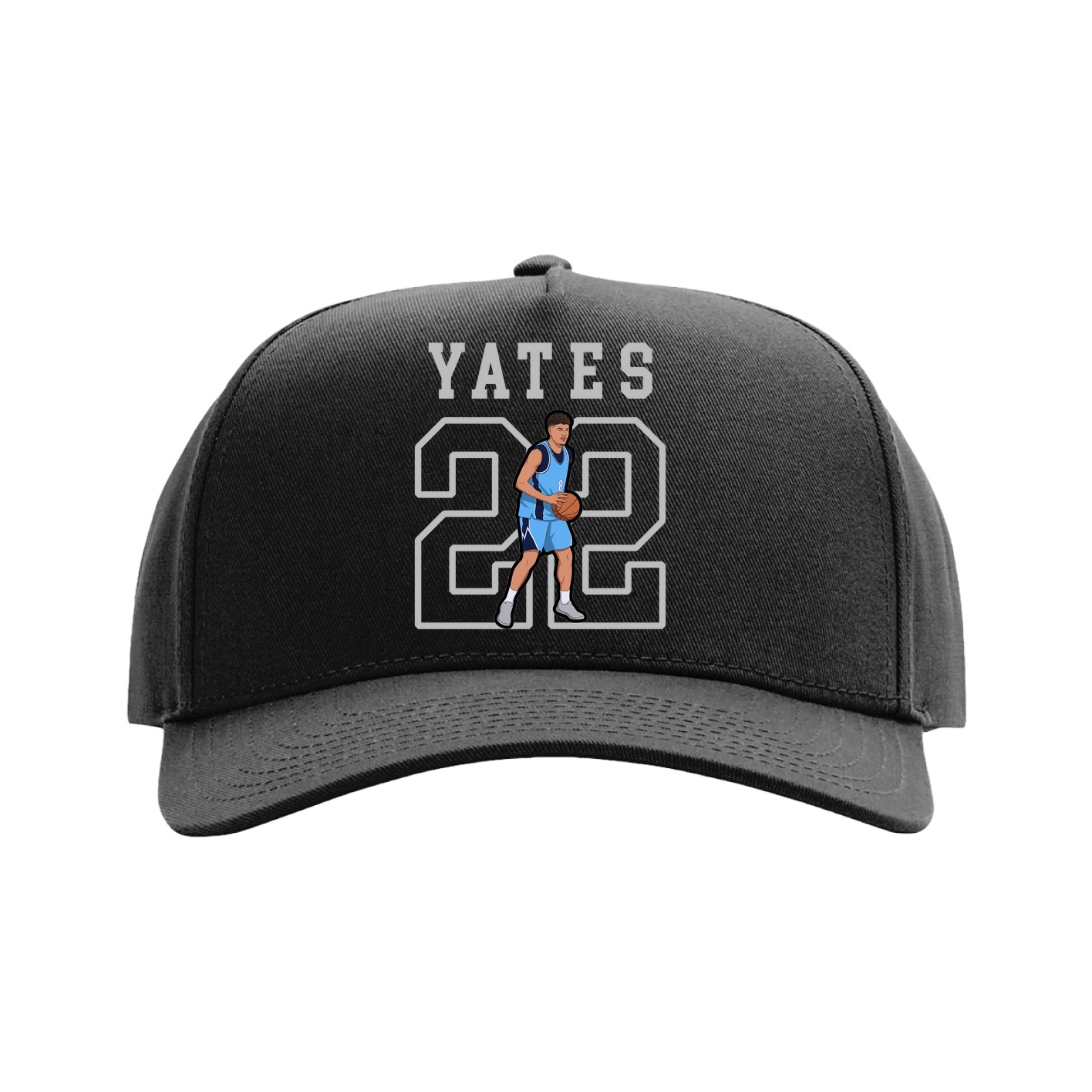 Full Fabric Five-Panel Champ Cap — Shirsey in Black