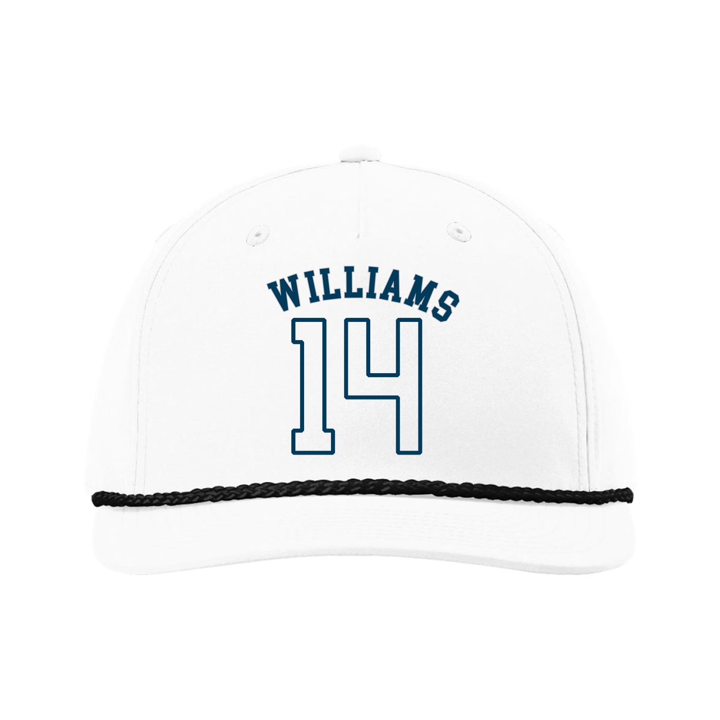 Five-Panel Classic Rope Cap — Shirsey Arch in White