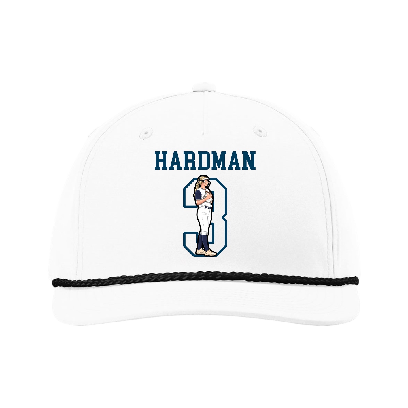Five-Panel Classic Rope Cap — Shirsey in White