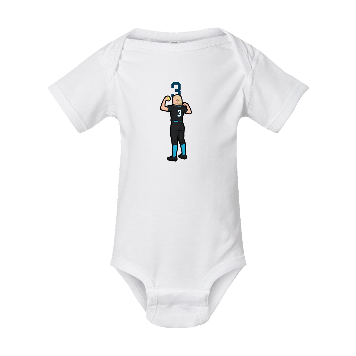 Baby Onesie — Number Top in White
