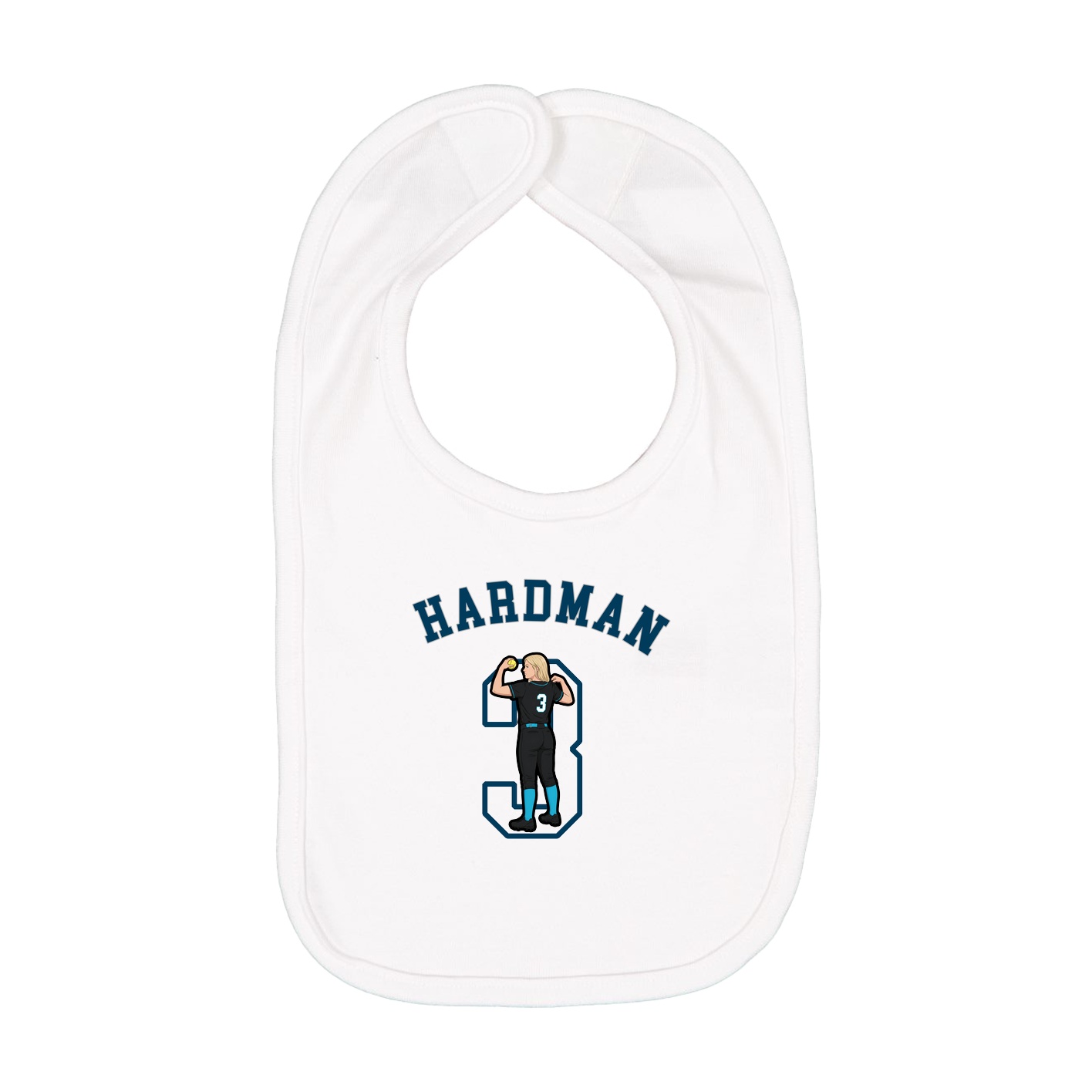 Infant Bib — Shirsey Arch in White