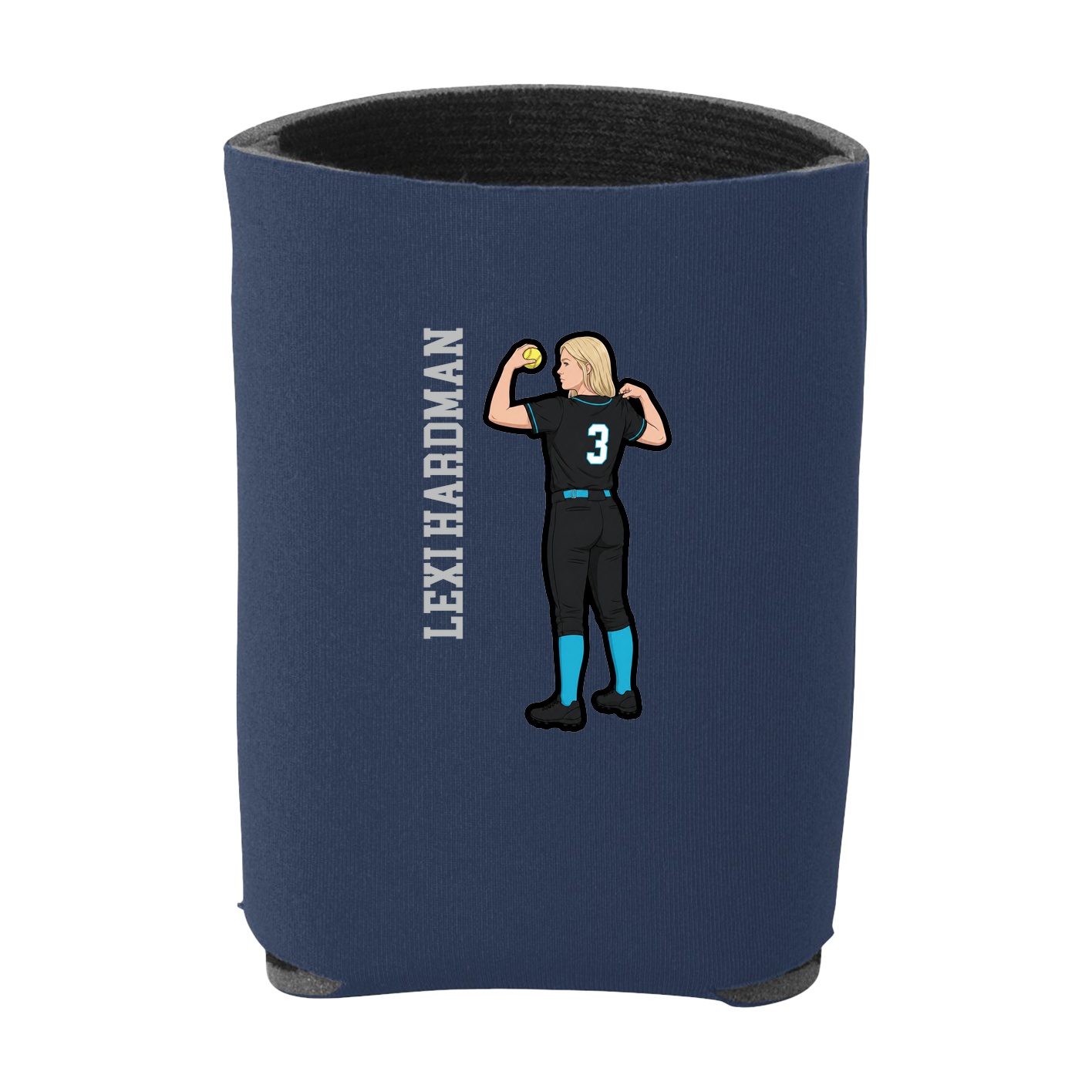 Can Holder — Name Vertical in Navy