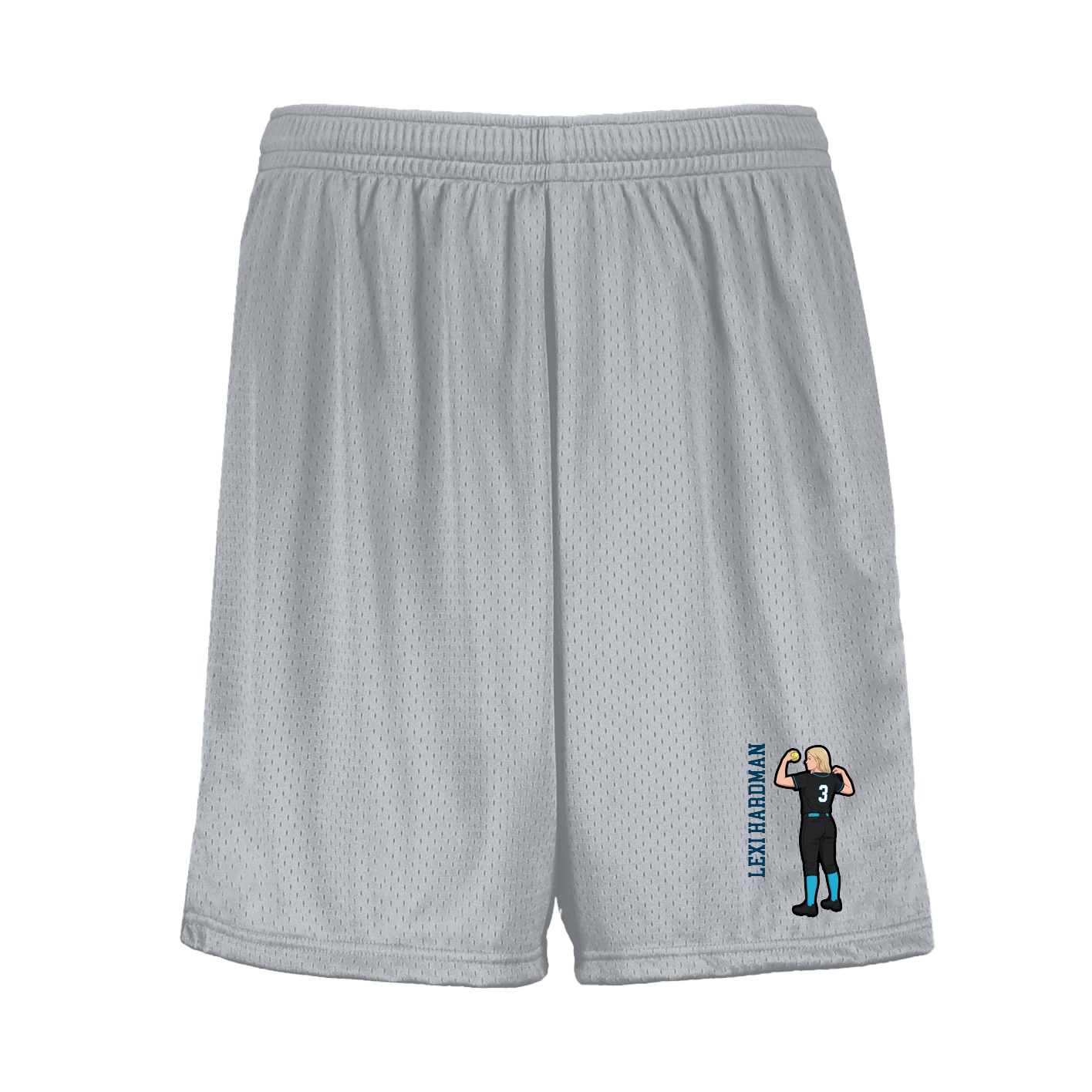 Shorts — Name Vertical in Silver