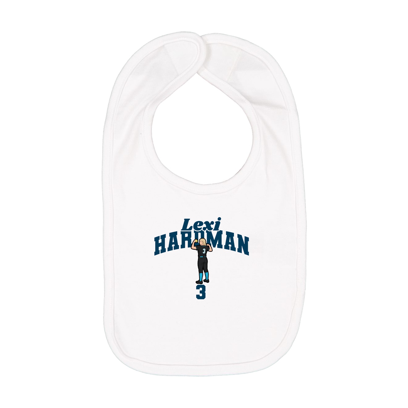 Infant Bib — Signature Arch in White