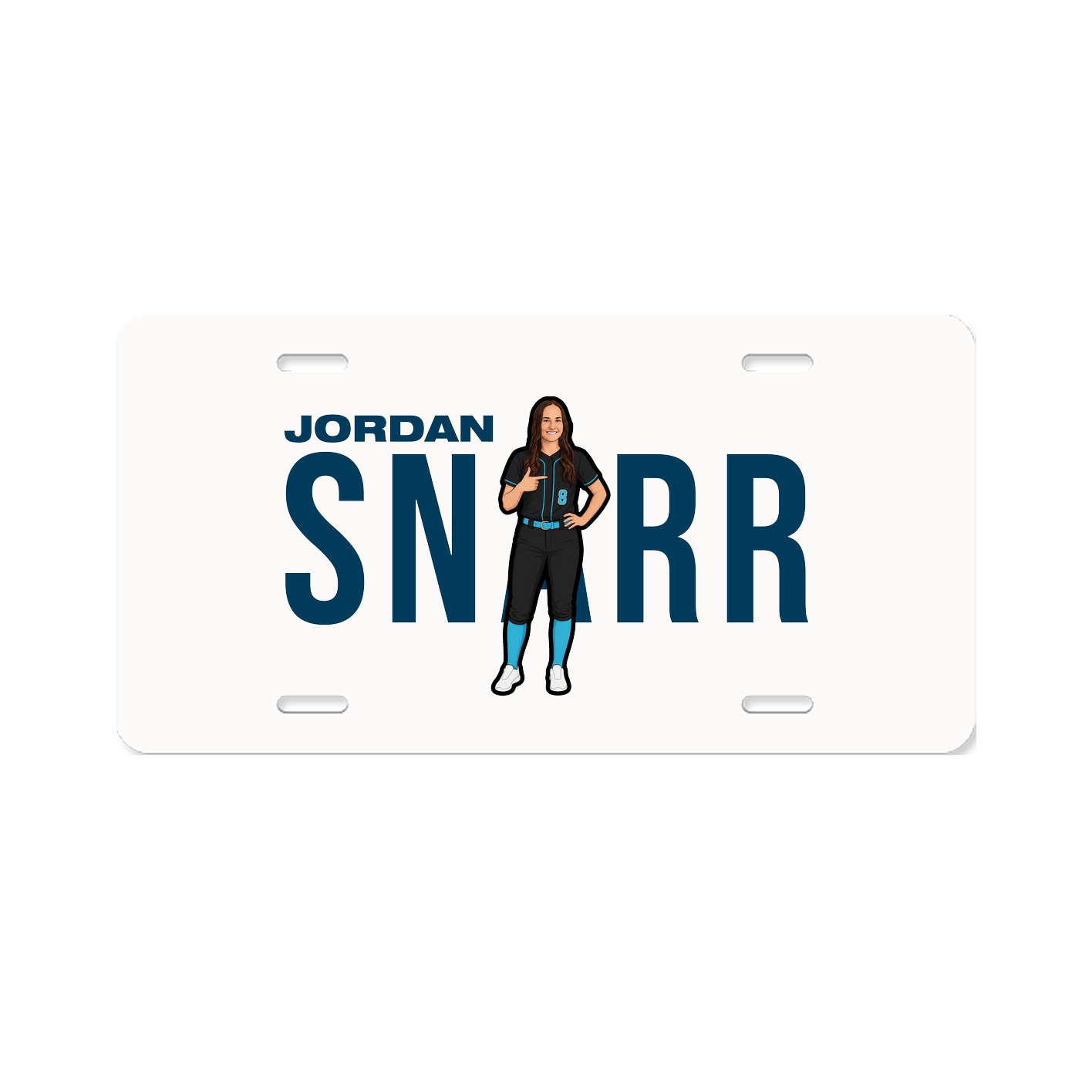License Plate — Player Name in Classic
