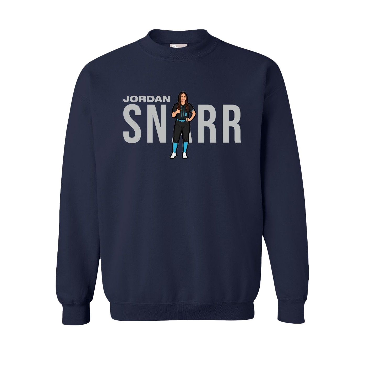 Fleece Crew — Player Name in Navy