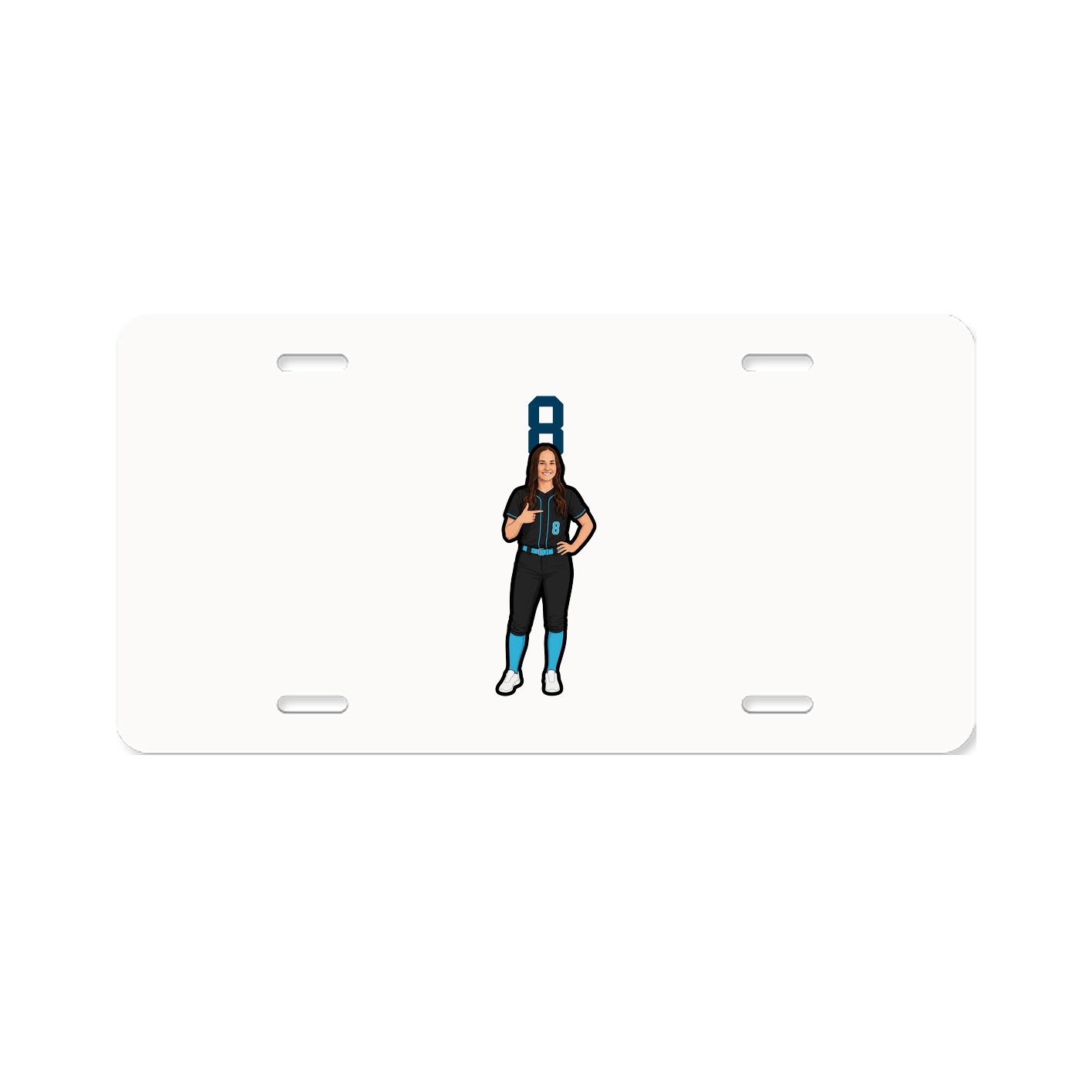 License Plate — Number Top in Classic