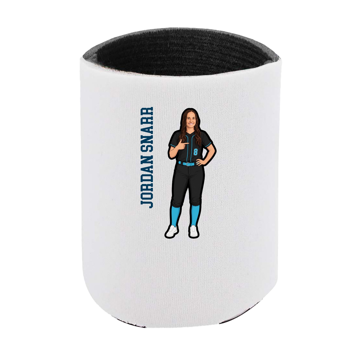 Can Holder — Name Vertical in White