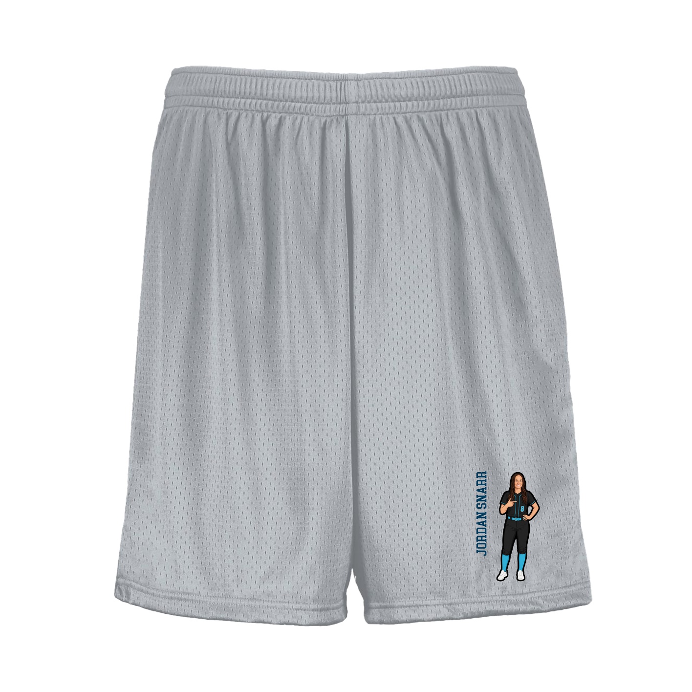 Shorts — Name Vertical in Silver