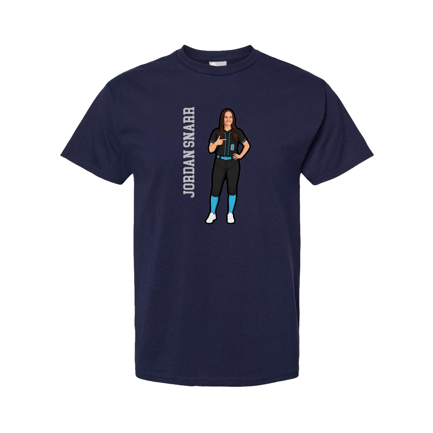 Tee — Name Vertical in Navy