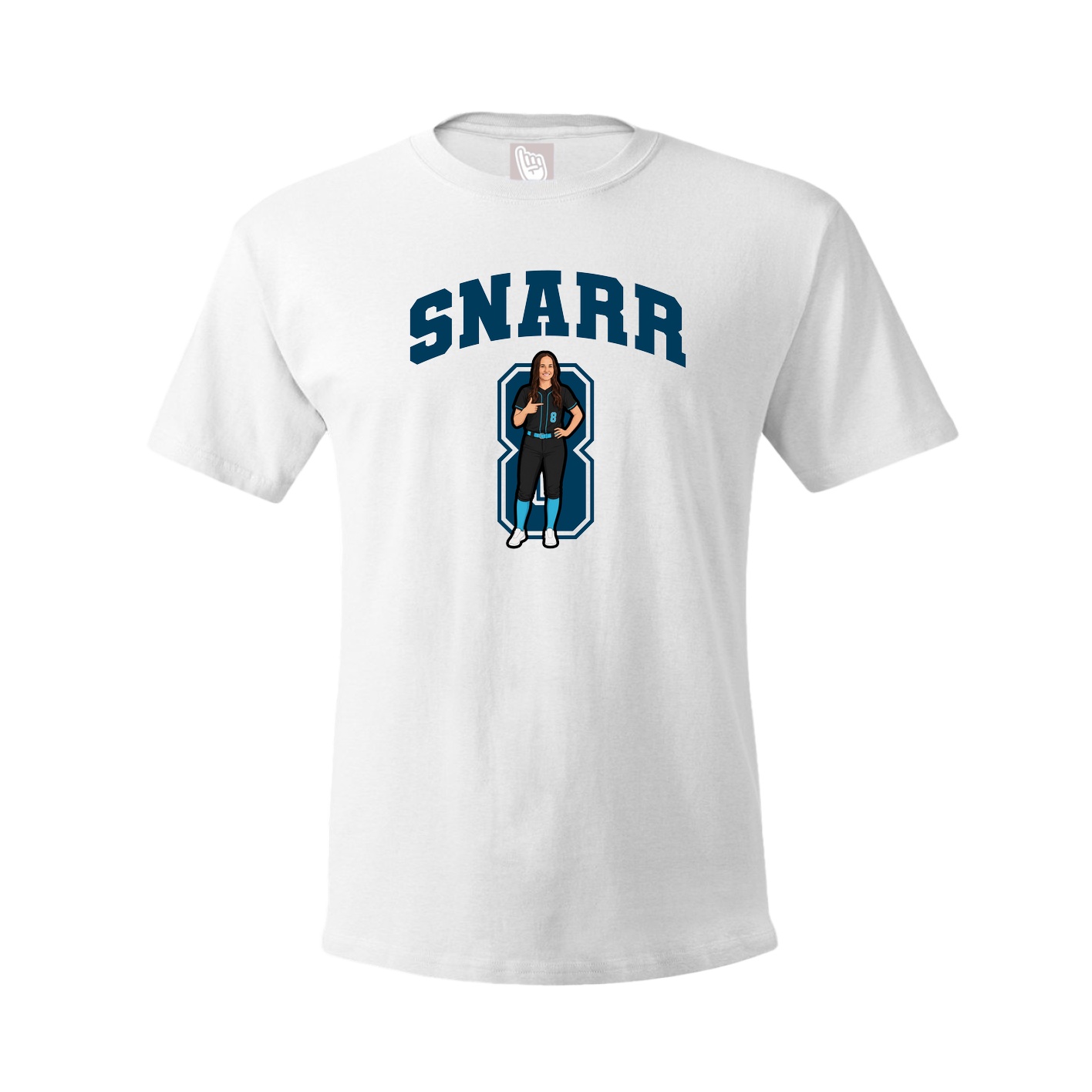 Youth Tee — Number in White