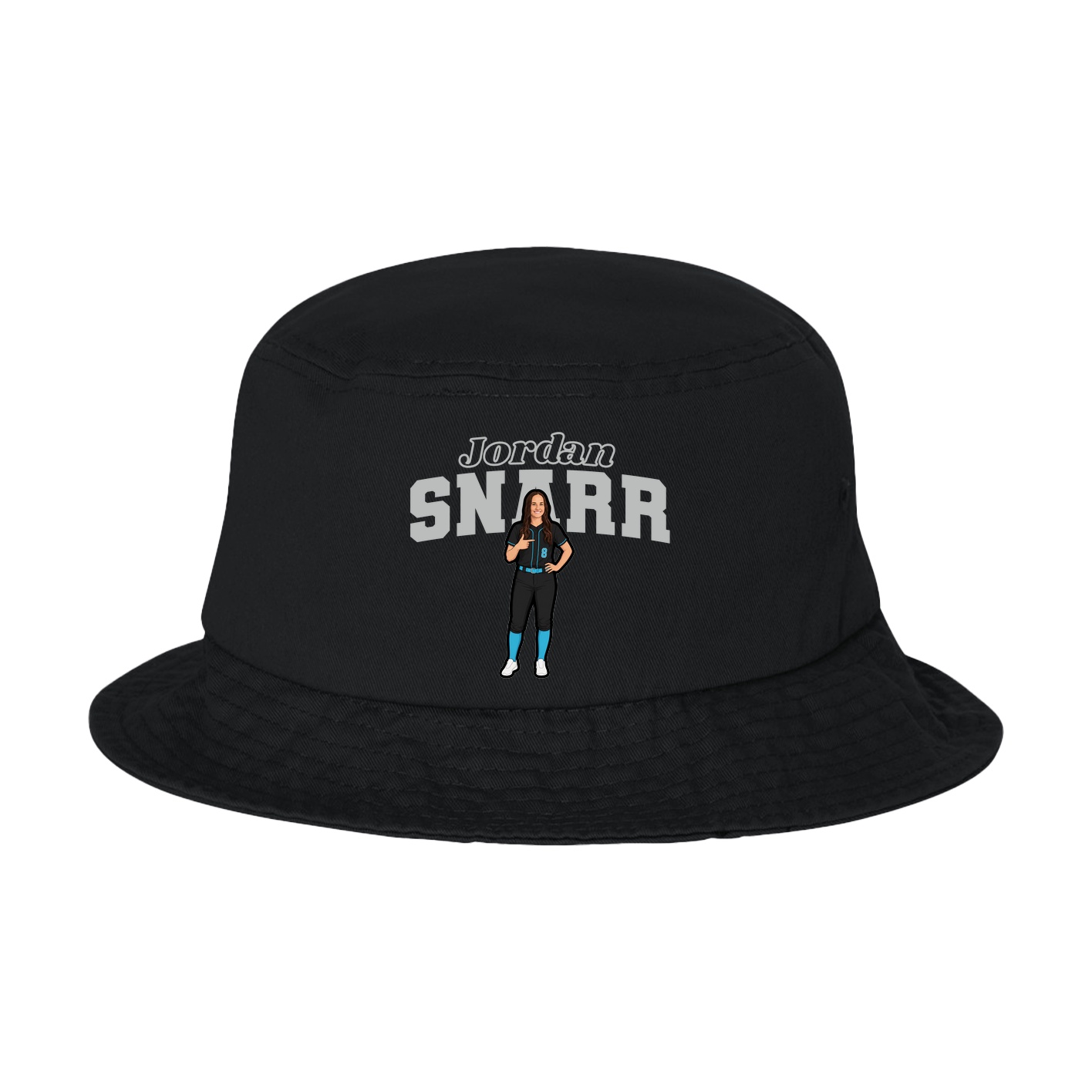 Bucket Cap — Name Arch in Black