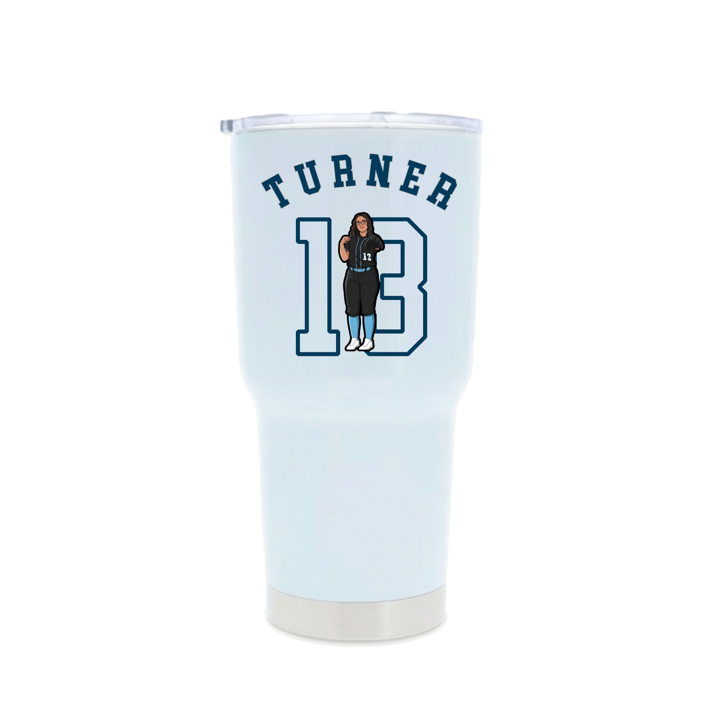 30oz Stainless Steel Tumbler — Shirsey Arch in White