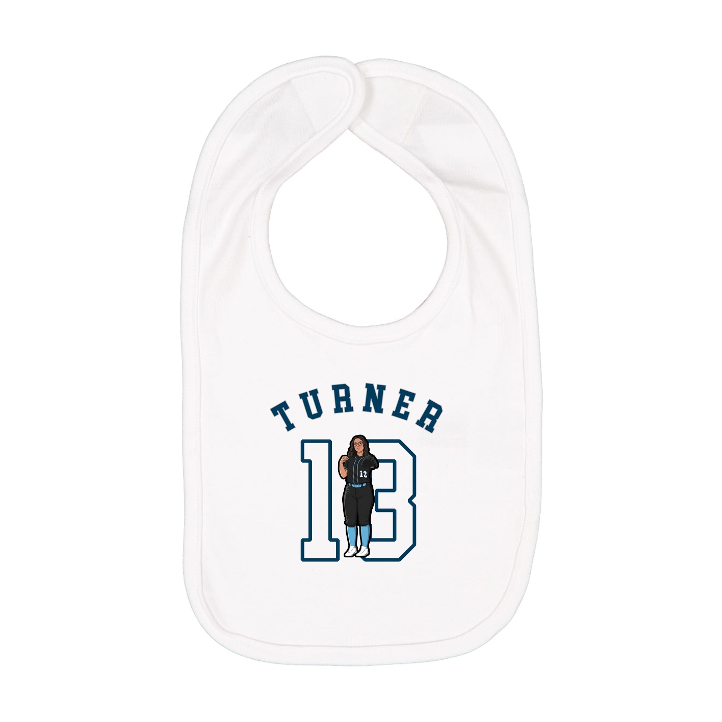 Infant Bib — Shirsey Arch in White