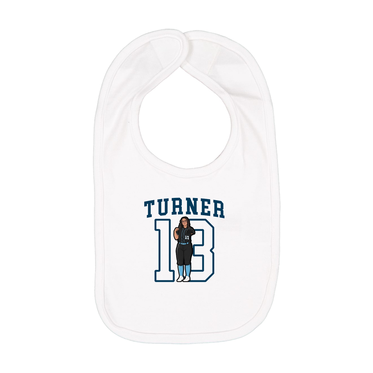 Infant Bib — Shirsey in White