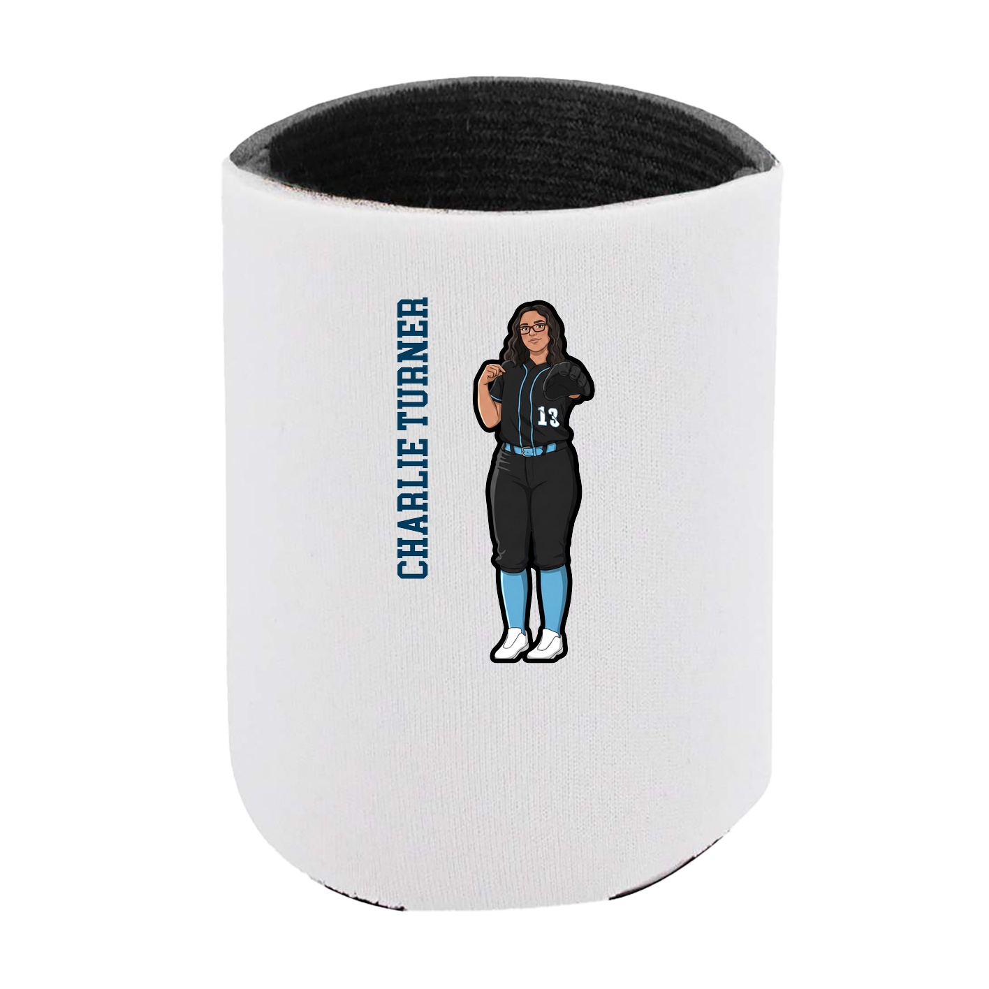Can Holder — Name Vertical in White