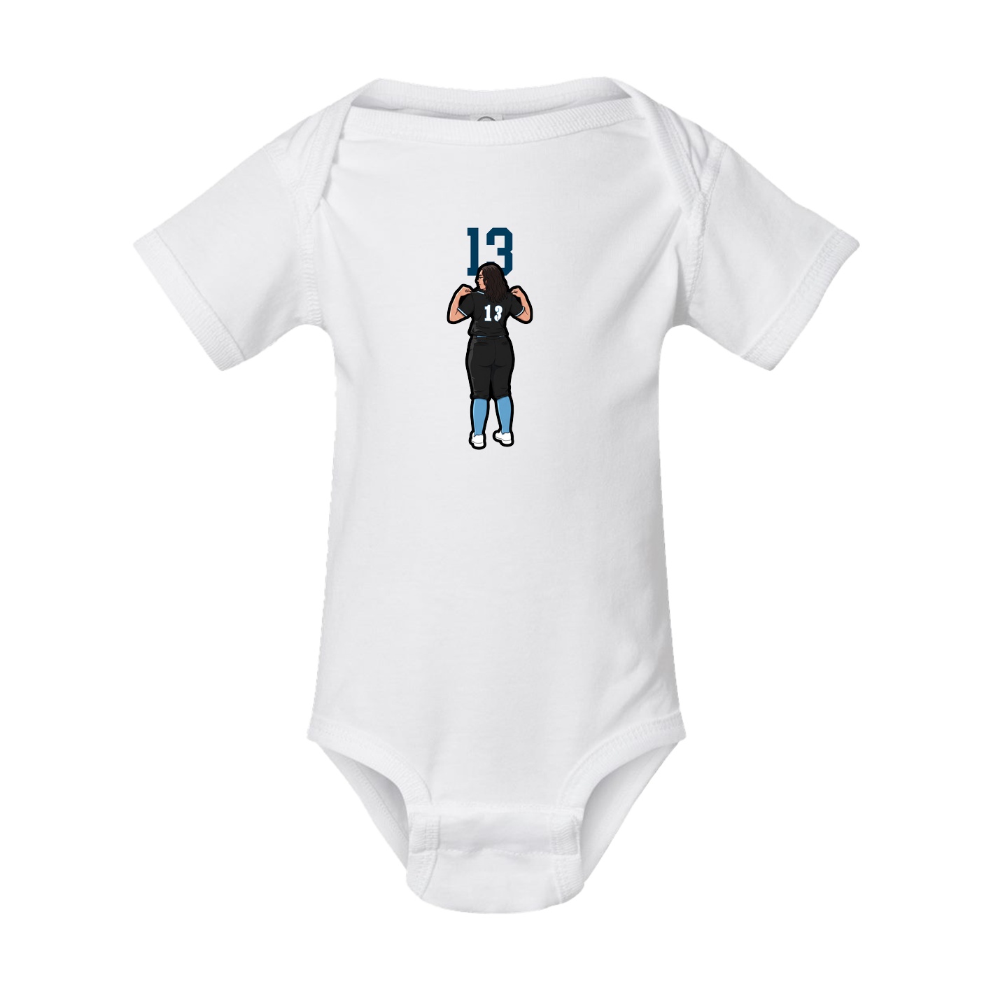 Baby Onesie — Number Top in White