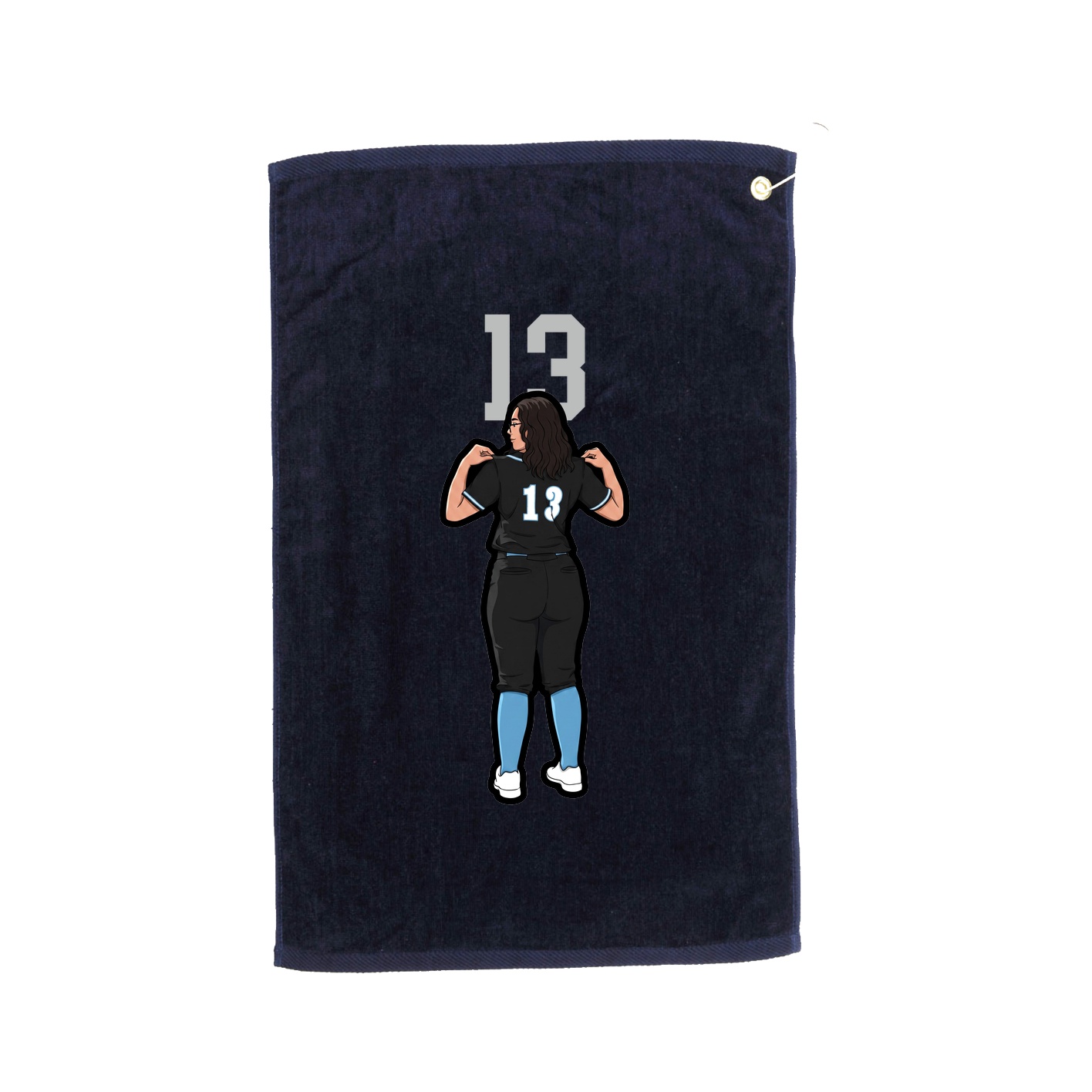 Golf Towel — Number Top in Navy