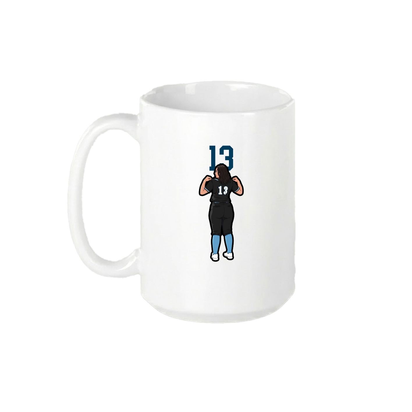15oz Coffee Mug — Number Top in White