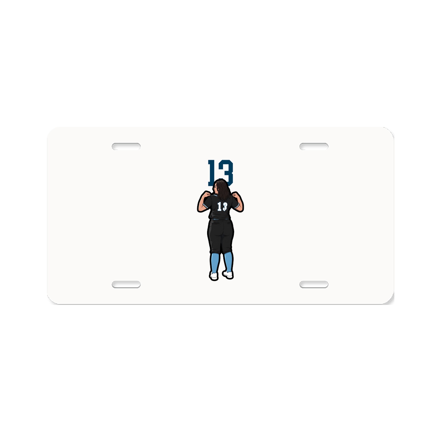 License Plate — Number Top in Classic