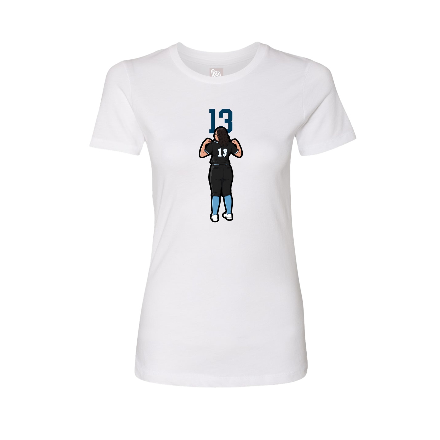 Womens Tee — Number Top in White