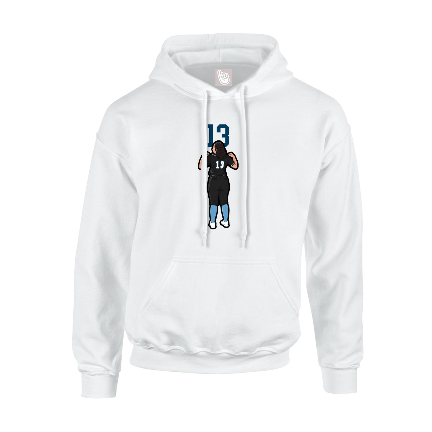 Hoodie — Number Top in White